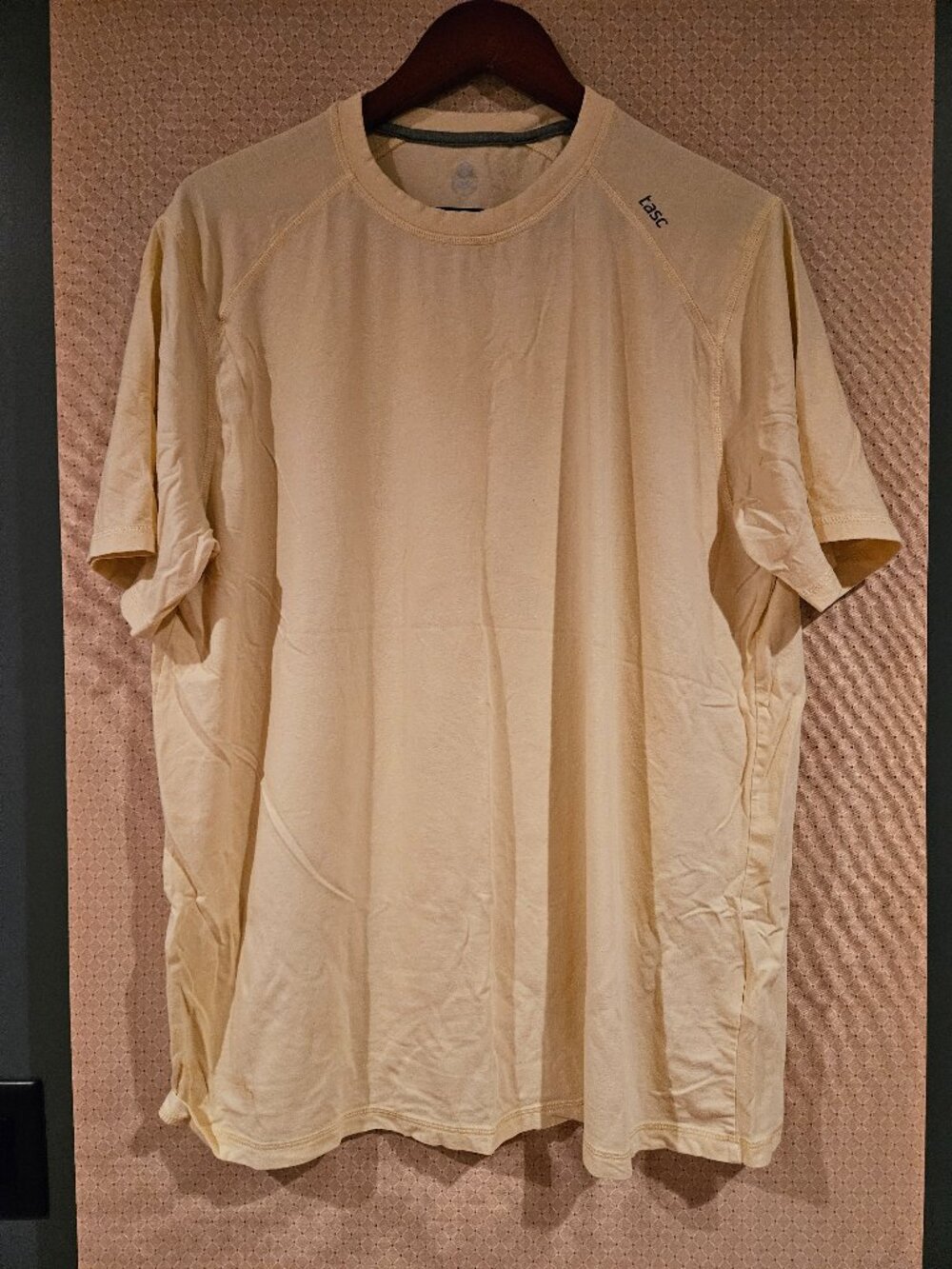 tasc Performance Bamboo Light Yellow Crew T-Shirt - Size XL